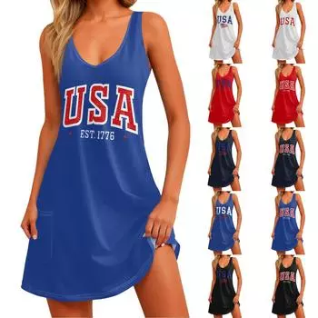 Женское платье с принтом, жилет, юбка с карманами, пляжная юбка, жилет с V-образным вырезом, юбка-жилет, юбка-жилет XXL