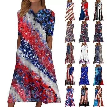 Женское платье с v-образным вырезом и короткими рукавами, повседневное платье с принтом в горошек и карманами L чёрный