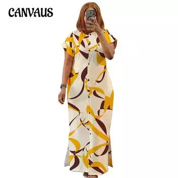 Женское платье с воротником-стойкой, темпераментной талией, рубашка с разрезом, длинное платье, платья больших размеров 1XL оранжевый