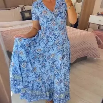 Женское платье с высокой эластичностью и V-образным вырезом в морском стиле S розовый