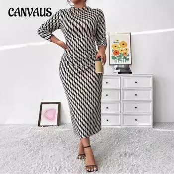 Женское платье сексуальное облегающее длинное платье с длинным рукавом платья больших размеров 0XL чёрный