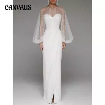 Женское платье, сексуальное платье с жемчугом и запахом, бедра, вечерние платья, вечерние платья