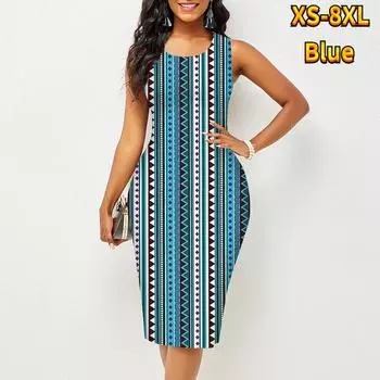 Женское платье Sling Summer Нерегулярные вертикальные полосы Принт Платья Обтягивающие Без рукавов Slim Fit Сексуальная модная верхняя одежда XS розовый