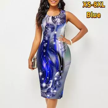 Женское платье Sling Summer Pearl Light Print Dresses Tight без рукавов Slim Fit Sexy Fashion Top Clothing XS фиолетовый