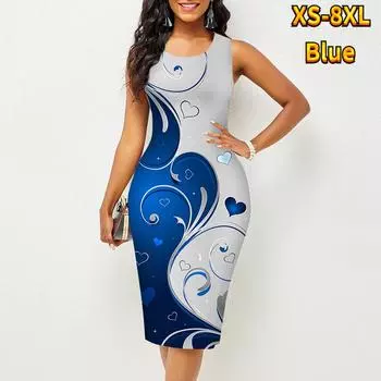 Женское платье Sling Summer Splicing Hearts Together Print Dresses Tight без рукавов Slim Fit Sexy Fashion Top Clothing XS фиолетовый