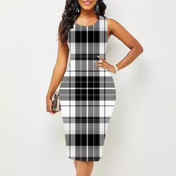 Женское платье Sling Summer Яркие цветные линии сетки печати платья облегающие без рукавов Slim Fit сексуальный модный топ одежда XS фиолетовый