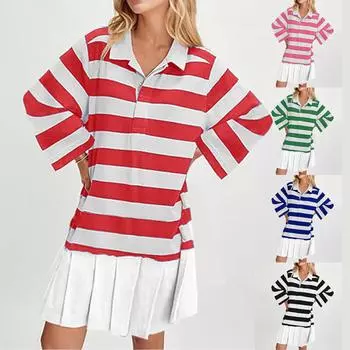 Женское платье-свитшот большого размера с длинным рукавом и V-образным вырезом в стиле пэчворк, повседневные мини-платья XXL чёрный