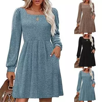 Женское платье-свитшот большого размера с длинным рукавом и V-образным вырезом в стиле пэчворк, повседневные мини-платья M чёрный