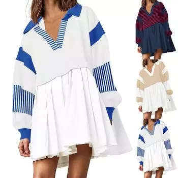 Женское платье в стиле бохо, повседневное свободное платье макси с короткими рукавами и нагрудником S белый