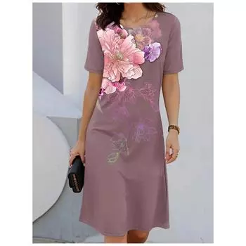 Женское платье в стиле манга Curta, Cor Clash, Vestidos floridos, уличная одежда для праздника, элегантный пуловер, веревочные и Outono S