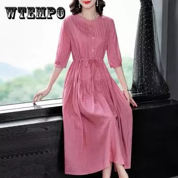 Женское платье выше колена, розовое повседневное облегающее платье с узкой талией, удобное летнее платье с короткими рукавами XXXL розовый