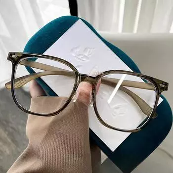 Женское плоское зеркало с защитой от синего света TR90 в большой оправе с заклепками Xiaohongshu, оправа для очков интернет-знаменитости с простым лицом и близорукостью