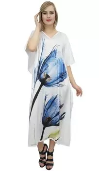 Женское пляжное платье Bimba, длинное атласное платье с цветочным принтом, дизайнерское платье 10 белый