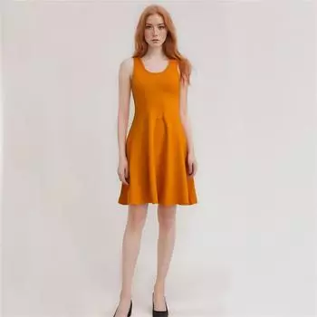 Женское пляжное платье контрастного цвета с длинным рукавом с цветочным лацканом и галстуком XXXXXL оранжевый