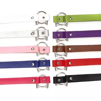 Женское полое ожерелье в виде головы кошки, регулируемое сексуальное ожерелье, ювелирные изделия, подарки розы красного