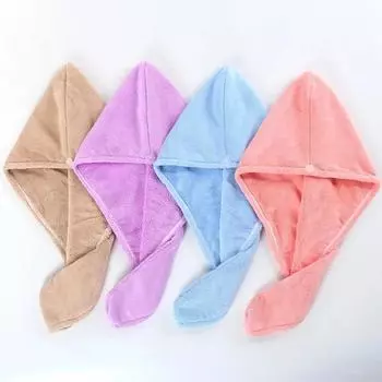 Женское полотенце, быстросохнущая шапочка для волос, банные полотенца, суперабсорбирующие аксессуары для ванной комнаты, тюрбан, дом и сад, спа, солнцезащитная шапочка, халат 1pc розовый