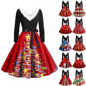 Женское повседневное и модное платье на молнии с длинными рукавами и v-образным вырезом в тон L синий