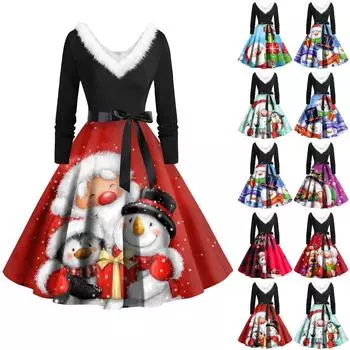 Женское повседневное и модное платье на молнии с длинными рукавами и v-образным вырезом в тон M чёрный