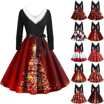 Женское повседневное и модное платье на молнии с длинными рукавами и v-образным вырезом в тон L чёрный