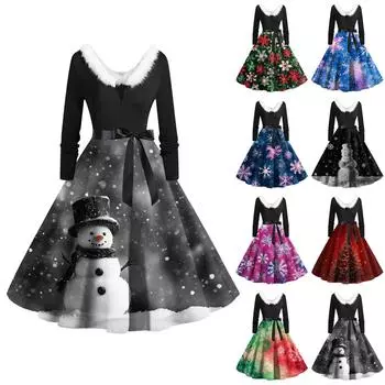 Женское повседневное и модное платье на молнии с длинными рукавами и v-образным вырезом в тон XXXL