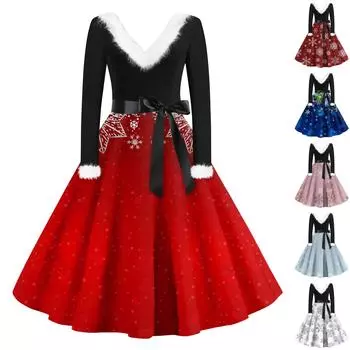 Женское повседневное и модное платье на молнии с длинными рукавами и v-образным вырезом в тон XXL синий