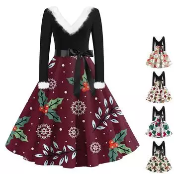 Женское повседневное и модное платье на молнии с длинными рукавами и v-образным вырезом в тон L бежевый