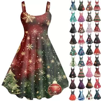 Женское повседневное и модное платье с принтом, сексуальное, на подтяжках, ретро, большое платье-качели XXXL розовый