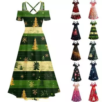 Женское повседневное и модное платье с принтом, сексуальное, на подтяжках, ретро, большое платье-качели XXL фиолетовый