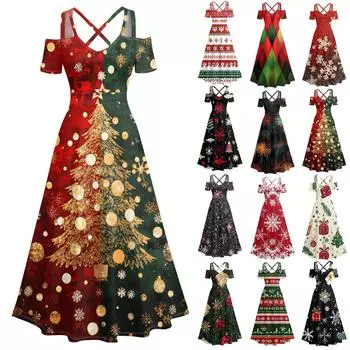 Женское повседневное и модное платье с принтом, сексуальное, на подтяжках, ретро, большое платье-качели L армия зеленый