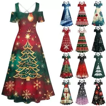 Женское повседневное и модное платье с принтом, сексуальное, на подтяжках, ретро, большое платье-качели L армия зеленый