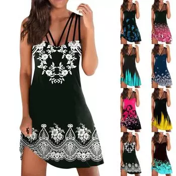 Женское повседневное модное элегантное платье с цветочным принтом и открытыми плечами со средней талией S чёрный