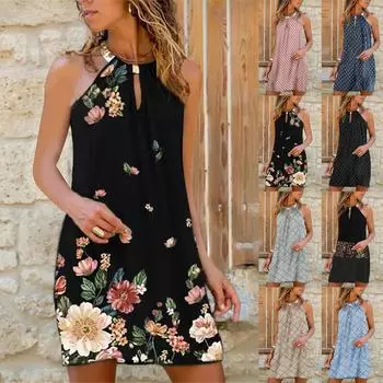 Женское повседневное модное металлическое платье без рукавов с висячим вырезом и леопардовым принтом XXXL бежевый