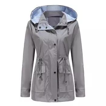 Женское повседневное модное отстегивающееся капюшонное пальто большого размера с удобным свободным верхом XXL