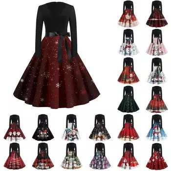 Женское повседневное модное платье с длинным рукавом и принтом, вечернее повседневное платье с V-образным вырезом и вырезом XL красный