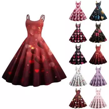 Женское повседневное модное платье с принтом в стиле ретро с открытыми плечами в стиле панк в стиле ретро L чёрный