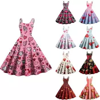 Женское повседневное модное платье с принтом в стиле ретро с открытыми плечами в стиле панк в стиле ретро L бежевый