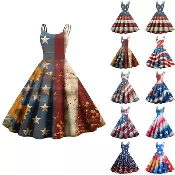 Женское повседневное модное платье с принтом в стиле ретро с открытыми плечами в стиле панк в стиле ретро M