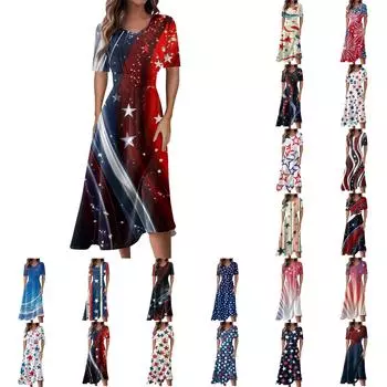 Женское повседневное модное платье с v-образным вырезом и коротким рукавом на талии, длинное свободное платье S белый