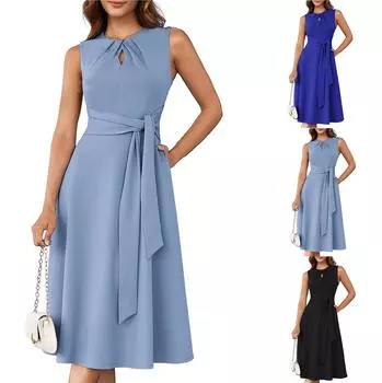 Женское повседневное однотонное модное сексуальное платье элегантное дорожка M армия зеленый