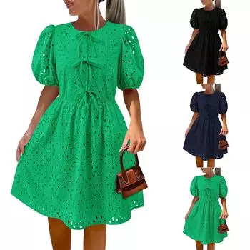 Женское повседневное однотонное модное сексуальное платье элегантное дорожка M армия зеленый