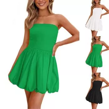 Женское повседневное однотонное модное сексуальное платье элегантное дорожка M армия зеленый