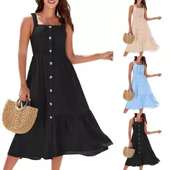 Женское повседневное однотонное модное сексуальное платье элегантное дорожка S чёрный