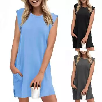 Женское повседневное однотонное модное сексуальное платье элегантное дорожка M чёрный