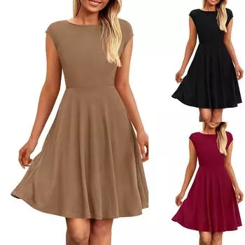 Женское повседневное однотонное модное сексуальное платье элегантное дорожка M чёрный