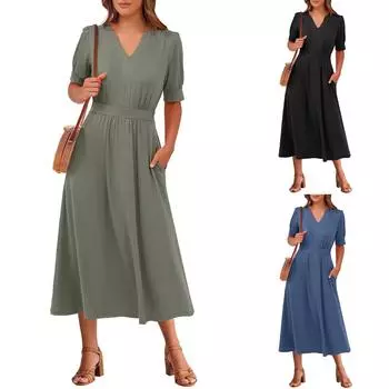 Женское повседневное однотонное модное сексуальное платье элегантное дорожка S