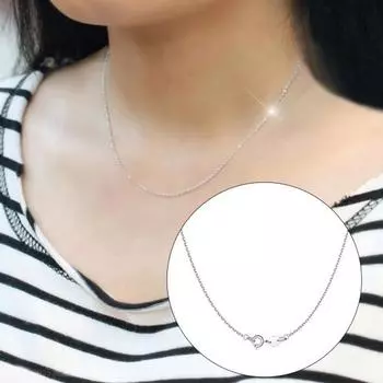 Женское повседневное ожерелье, простой стиль, легкое, гальванизированное, украшение на шею для повседневной носки 40cm серебряный