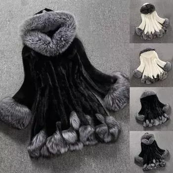 Женское повседневное пальто, модное длинное имитационное пальто сплошного цвета с воротником