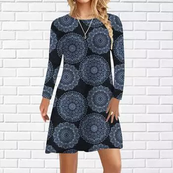 Женское повседневное платье Gear Flower Print Dresses для женщин O-neck Short Sleeve Dress Plus Size XS жёлтый