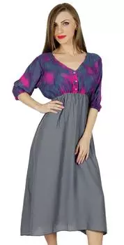 Женское повседневное платье миди Bimba, шикарное стильное серое повседневное платье из вискозы 3 4 14 серый