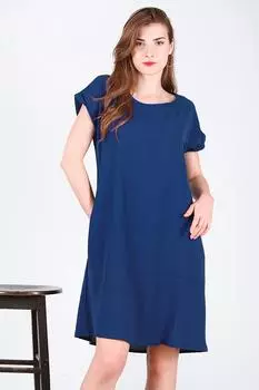 Женское повседневное платье с карманами